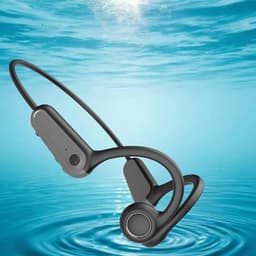 Open hoofdtelefoon, comfortabele pasvorm, stereo Bluetooth-hoofdtelefoon geschikt voor autorijden, fietsen, hardlopen en skiën - grijs-zwart — thumbnail 1