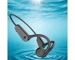 Open hoofdtelefoon, comfortabele pasvorm, stereo Bluetooth-hoofdtelefoon geschikt voor autorijden, fietsen, hardlopen en skiën - grijs-zwart