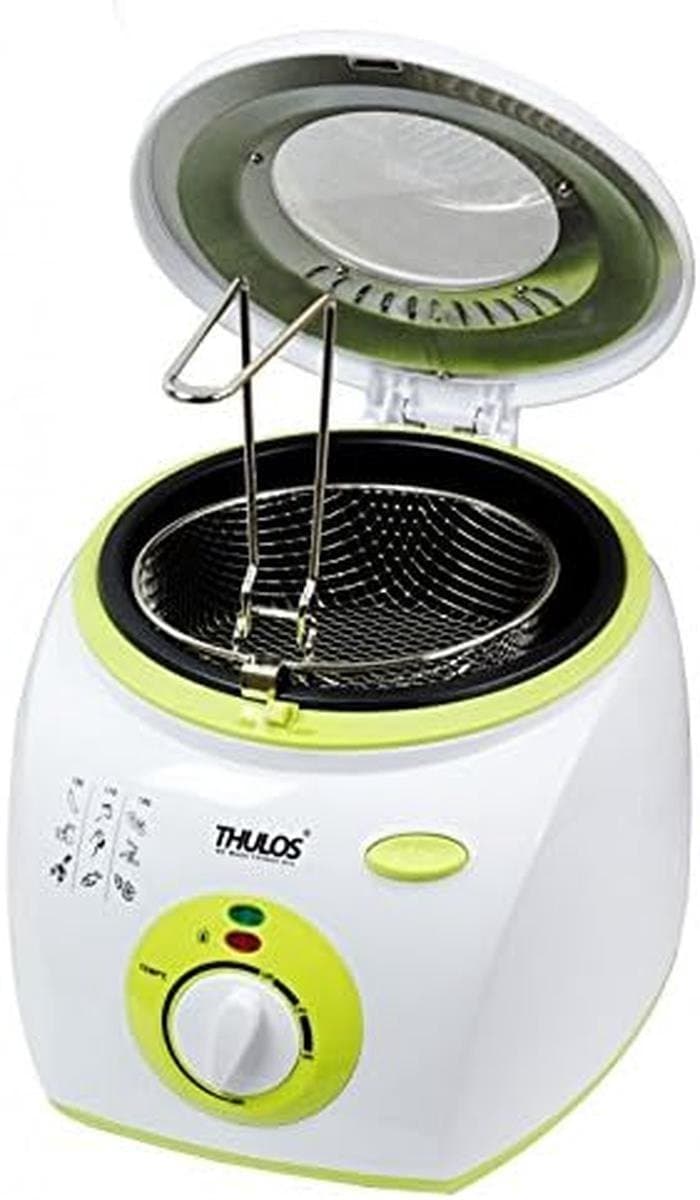 Elektrische friteuse 2 liter 1300 watt met thermostaat en deksel — afbeelding 1