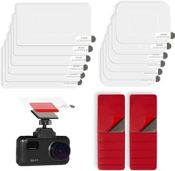 Zelfklevende Pads voor Dashcam - 12 Stuks, Dubbelzijdige Plakpads met Antistatische Film voor Voorruit en Dashboard, Ideaal voor Vervanging en Nieuwe Bevestiging — thumbnail 1