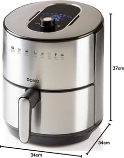 Heteluchtfriteuse - Airfryer - Gezond Frituren - Tot 80% Minder Vet - 4 Liter - Zilver — thumbnail 3