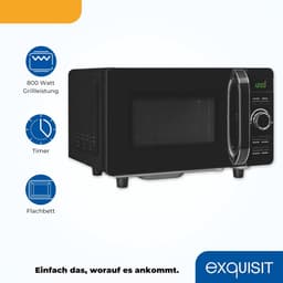 Magnetron met Grill - Oven Compacte Magnetron - Snel Eten Opwarmen - Flatbed Zonder Draaiplateau - 20 Liter - Zwart — thumbnail 5