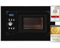 Inbouw Magnetron - Keukenoven Grill - Snel Gerechten Bereiden - 1000 Watt Grillfunctie - 17 Liter Capaciteit - Zwart