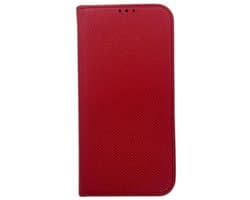 Geen Merk Smart Magnet Boek - iPhone 14 Bescherming - Rood - Magnetische Sluiting - Kaartvakken