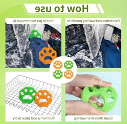 Herbruikbare Haarvanger voor Wasmachine - 4 Stuks, Effectieve Verwijdering van Huisdierhaar, Kattenhaar en Pluisjes in de Was — thumbnail 2