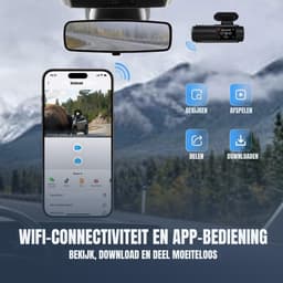 REN® Dashcam voor Auto Voor en Achter - Dashcam - Grijs - 8cm x 4cm x 5cm ; 420 g — thumbnail 3