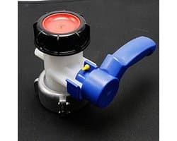 Tote Tank Afvoeradapter met Vlinderklep DN80 voor IBC Tanks - Slangverbindingen en Tuinuitloop Fittingen voor Efficiënte Afvoer en Verbinding