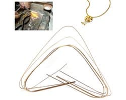 Set van 4 Solderingsstaven voor Goud, Zilver en Koper - 0.5mm, 0.7mm, 1mm, 1.5mm - Lage Temperatuur, Metaal Lassen en Sieradenbewerking