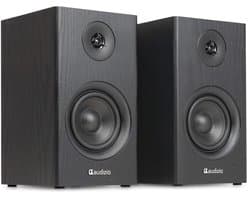 Boekenplank speakers - Audizio BS15 - Actieve speakerset met Bluetooth - HiFi speakers - 60W - Zwart