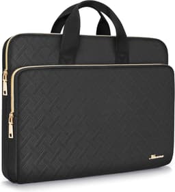 KIZUNA Laptoptas 15,6 inch notebook tas laptop voor MacBook Pro 16 M3 & M2 Max/16 Lenovo IdeaPad 5 Pro/Flex 5 & 5i/16 Legion Pro 5/15" IdeaPad 3i/HP Envy/Huawei/Dell hoes Sleeve Bag, zwart — thumbnail 1