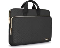KIZUNA Laptoptas 15,6 inch notebook tas laptop voor MacBook Pro 16 M3 & M2 Max/16 Lenovo IdeaPad 5 Pro/Flex 5 & 5i/16 Legion Pro 5/15" IdeaPad 3i/HP Envy/Huawei/Dell hoes Sleeve Bag, zwart