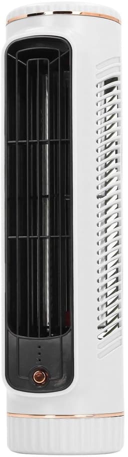 Dailygoody - Torenventilator - Bladloze ventilator - Stil en compact - Wit - Oplaadbare luchtkoeler - Ideaal voor slaapkamer en kantoor — thumbnail 1