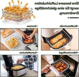 Vierkante Accessoires voor Airfryer - Bakplaten, Grillroosters en Kookmanden voor Gezond Koken — thumbnail 7