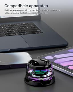 carmdering - Magnetische Bluetooth Luidspreker -draadloze Bluetooth Mini Speaker - Draagbare Speaker - Mini Audio Systeem - Bluetooth 5.3 Connectiviteit - Sterke Magnetische Houder - Duurzaam ABS Materiaal - Ideaal Voor Outdoor Reizen - 1 Stuk — thumbnail 2