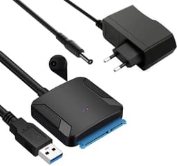 USB 3.0 naar SATA Adapter voor 2.5"/3.5" HDD/SSD - Snelle Gegevensoverdracht met 12V/2A Voeding en Optische Schijfondersteuning — thumbnail 1