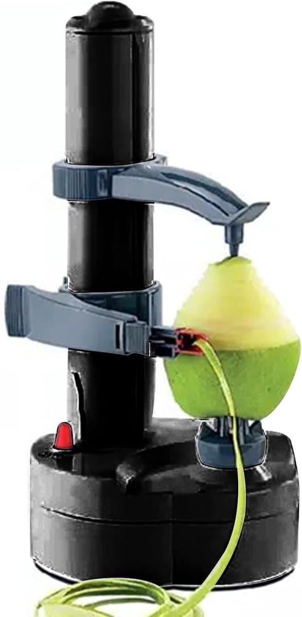 Elektrische Aardappelschilmachine - Groente Fruit Schillen - Snel Keukenwerk - Automatisch Balancerend - 29 x 14 cm - Zwart — afbeelding 1