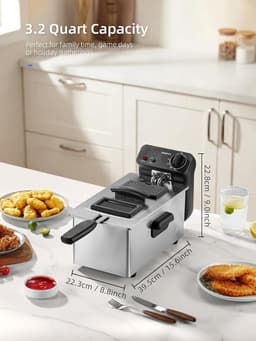 Friteuse - Airfryer - Lekkere Snacks - Cool Zone - 3 Liter - Zilver — thumbnail 2