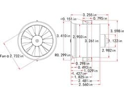 Elektrische Kanaalventilator - RC Jet Motor - Model Vliegtuig Aandrijving - 12 Bladen Ontwerp - 70 mm - Metaal