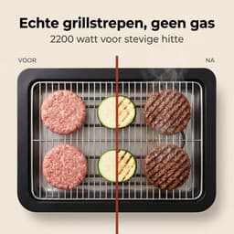 Lomera Elektrische Barbecue - Elektrische BBQ - Barbecue Staand - Tafelbarbecue - Tafel BBQ - Elektrische Grill - Rookloze Barbecue - Binnen Barbecueën - Barbecuegrill - BBQ met Onderstel - Balkon BBQ - Tuin BBQ - Elektrische Grillplaat — thumbnail 3