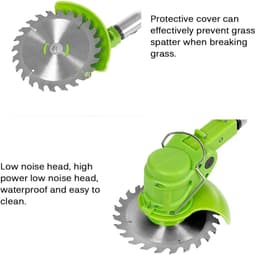 Elektrische Grasmaaier - Snoerloze Maaier - Gazon Onderhoud - Verstelbare Lengte - 14 cm Snijdiameter - Groen — thumbnail 4