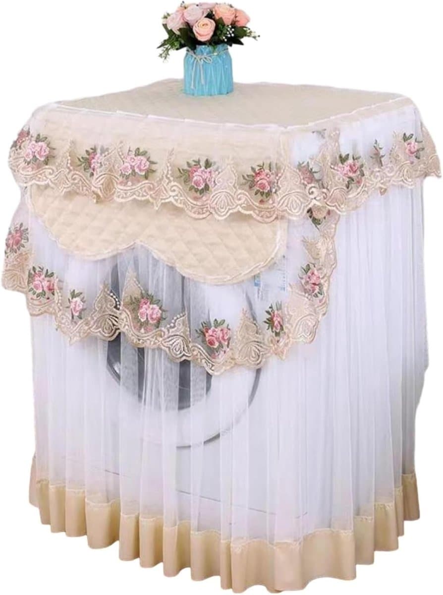 Wasmachinehoes, stofhoes voor wasmachine, huishoudelijke artikelen, decoratie (beige) — afbeelding 1