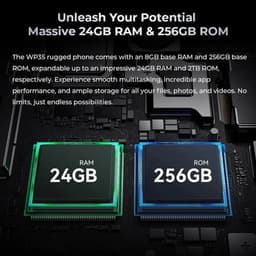 Oukitel WP35 16,8 cm (6.6") Hybride Dual SIM Android 14 5G USB Type-C 8 GB 256 GB 11000 mAh Grijs — thumbnail 3