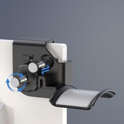 Hoofdtelefoonstandaard - Ophanghaak Monitor - Bureau Organiseren - Gevoerde Siliconen Klemmen - 14 x 8 x 6 cm - Zwart — thumbnail 4