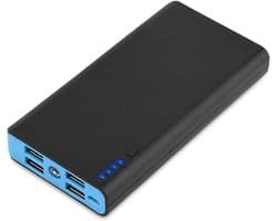 20000mAh Power Bank DIY Kit met 4 USB-uitgangen, Snelladen en LED Voeding Weergave - Blauw