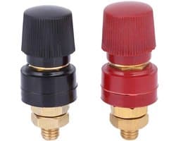 Set van 2 Binding Post Socket 555 Type, M8 Draad, 0V-380V, 200A Banana Socket voor luidsprekers, met Messing Terminal Block en 2-polige aansluiting