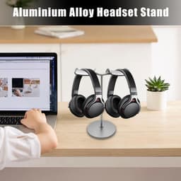 Hoofdtelefoonhouder Bureau - Headset Stand - Bureau Organisatie - Dubbele Haak - 12x17.5x26cm - Niet gespecificeerd — thumbnail 5