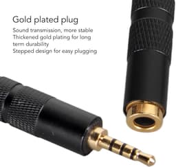 Vervangende Geluidskabel - Adapterkabel Audio - Koptelefoon Aansluiten - Vergulde Connector - 14 cm - Zilver — thumbnail 3