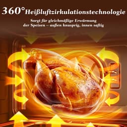 Heteluchtfriteuse XL – Airfryer met Timer & Temperatuurregeling – Gezond Frituren Zonder Olie – Compact Design — thumbnail 7