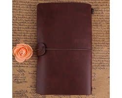 Reisnotitieboek van PU-leer, gepersonaliseerd notitieboek, navulbare notepad, 5 kleuren beschikbaar, ideaal voor creatievelingen en studenten