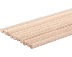 10 Stuks Onbewerkte Houten Stokken van Verschillende Diameters voor DIY Kunst en Ambachten, Decoratie en Modelbouw