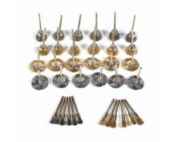 36-delige borstelset met 6 verschillende soorten polijstborstels en verwijderingsgereedschap voor roest, kleurverf en corrosie verwijderen