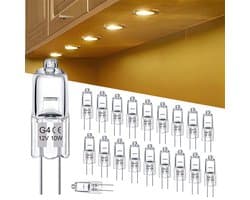 12V Halogeenlamp G4 - 10W 2700K - Halogeen Lampjes Insteek - Burner Capsule - Warm Wit Licht - 20 Stuks