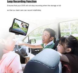 Dailygoods Dash Cam 1080P Groothoek 4 Inch Nachtzicht Bewegingsdetectie Auto Recorder Voor en Achter — thumbnail 2