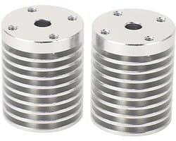 ONF3 - V6 Koellichaam - Aluminium Koeler - Perfect voor 3D-printer - 1,02 Inch - Hotend Radiator - Set van 2 - Geschikt voor V6 Hotend