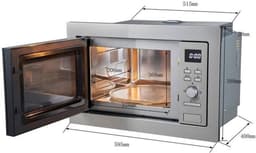 Inbouw Magnetron - Compacte Oven - Snel Eten - Met Grillfunctie - 25 Liter Capaciteit - Zwart — thumbnail 4