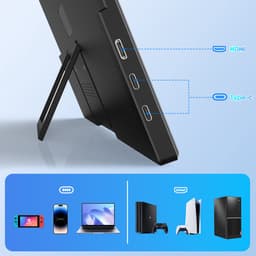 HDeye 15.6" Draagbare Monitor – 1080P IPS, Dual USB-C, Mini HDMI, 250cd/m², 60Hz, VESA – Voor Laptop, Telefoon, Gaming — thumbnail 10