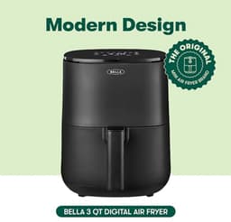Touchscreen Airfryer 3 L - Mat Zwart — thumbnail 3