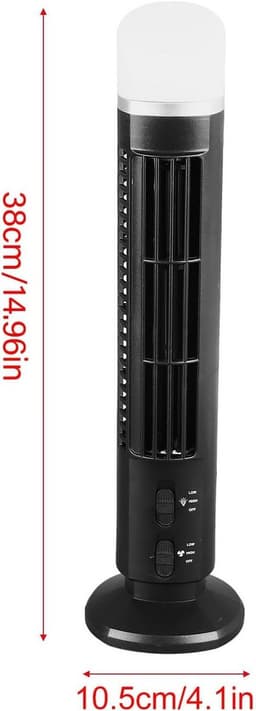 Stille Torenventilator USB Aangedreven met Lichte Functie - Ideaal voor Bureau en Slaapkamer — thumbnail 4