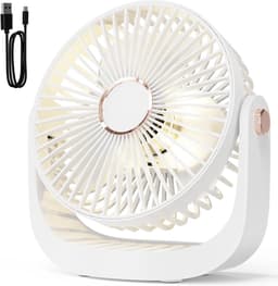 Tafelventilator - Persoonlijke Koeler - Kamperen Reizen - 5 Snelheden - 17.5 cm - Wit — thumbnail 1