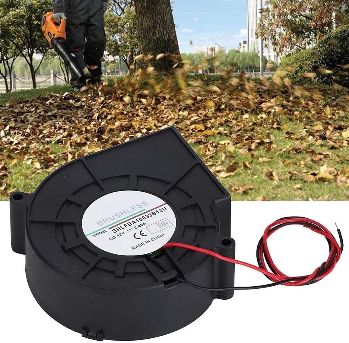 Dailygoody - Double Ball Turbine Air Blower - Ventilator - Lichtgewicht - Grill - 12V - Perfect voor Camping en Picknick - Energiezuinig — afbeelding 1