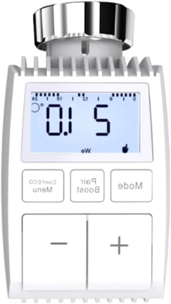 Slimme Thermostaat - Radiatorregelaar - Temperatuur Regelen - Intern Sensorontwerp - 5-30 Graden - Wit — afbeelding 1