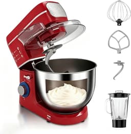 Keukenmixer - Bakmachine - Thuis bakken - 1400W motor - 10 liter kom - Rood — thumbnail 1