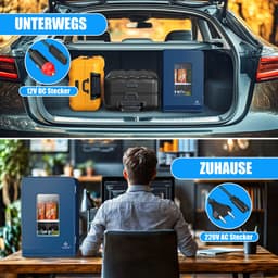 KESSER® Tafelmodel Koelkast 15 Liter AC DC 220-240V en 12V - Mini Koelkast Vrijstaand met Verwarmingsfunctie - Koelbox ideaal voor Auto en camperen - — thumbnail 5