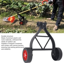 Ondersteuning Wiel voor Grasmaaier en Trimmer - Zwarte Handwagen Wielen met Schoffel voor Tuinieren . — thumbnail 3