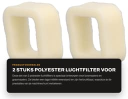 Dailygoods- Luchtfilter 2 Stuks - Polyestervezel - Lage Initiële Weerstand - Herbruikbaar - Groot Filterontwerp - Verbeterde Prestaties - Maaierfilter — thumbnail 5