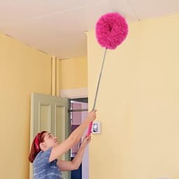 Intrekbare stofreiniger - Plumeau veer - Stof verwijderen - Flexibele kop - 33-80 cm - Rood — thumbnail 1
